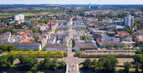 Luftaufnahme der Stadt Saarlouis